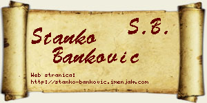 Stanko Banković vizit kartica